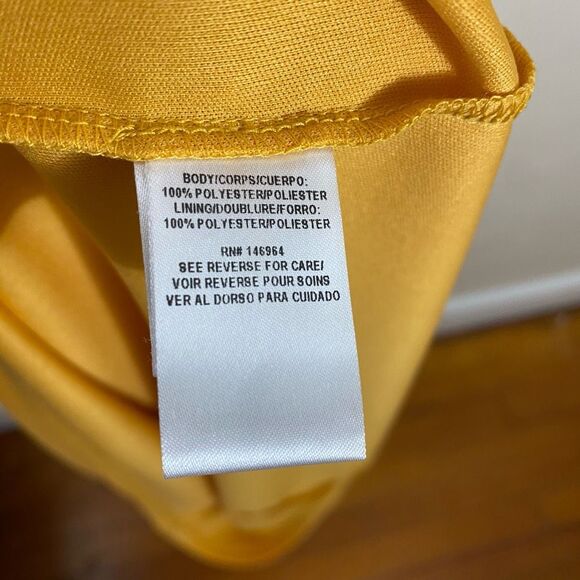 Julia Jordan Women’s Size 4 High Neck Maxi Dress Deep Yellow Floral Sleeveless - Picture 10 of 11